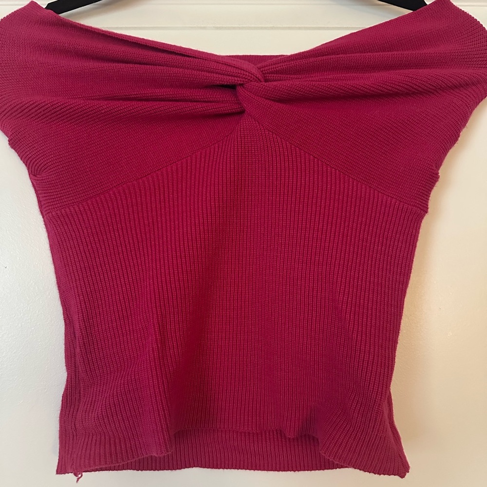 Amazon Women's Fuchsia Knotted Tube Top